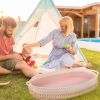 Baby Changing Basket; Handmade Woven Cotton Rope Moses Basket; Changing Table Topper with Mattress Pad(Beige&Pink)