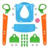 Potty Training Toilet Seat w/ Steps Stool Ladder For Children Baby Foldable Splash Guard Toilet Trainer