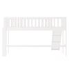 Twin Size Low Loft Bed with Ladder and Slide; White(OLD SKU:WF196418AAK)