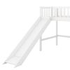 Twin Size Low Loft Bed with Ladder and Slide; White(OLD SKU:WF196418AAK)