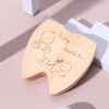 Wooden Baby Kids Tooth Storage Box; Tooth Wooden Box Organizer; Milk Teeth Wooden Storage Collecting Teeth Umbilical Cord Box 4.65*4.53*.1.1inch/11.8*