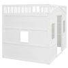 Full Size House Loft Bed With Ladder