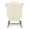 Rocking Chair - with rubber leg and cashmere fabric;  suitable for living room and bedroom