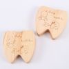Wooden Baby Kids Tooth Storage Box; Tooth Wooden Box Organizer; Milk Teeth Wooden Storage Collecting Teeth Umbilical Cord Box 4.65*4.53*.1.1inch/11.8*