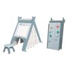 Kids Play Tent - 4 in 1 Teepee Tent with Stool and Climber; Foldable Playhouse Tent for Boys &amp; Girls
