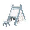 Kids Play Tent - 4 in 1 Teepee Tent with Stool and Climber; Foldable Playhouse Tent for Boys &amp; Girls