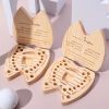 Wooden Baby Kids Tooth Storage Box; Tooth Wooden Box Organizer; Milk Teeth Wooden Storage Collecting Teeth Umbilical Cord Box 4.65*4.53*.1.1inch/11.8*