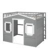 Full Size House Loft Bed With Ladder