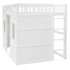 Full Size House Loft Bed With Ladder